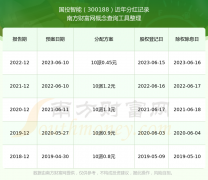 国投智能300188近年分红情况(202562)
