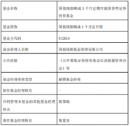 敬夏玺离任国投瑞银顺成3个月定开债